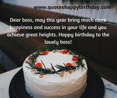 Dear boss, may this year bring